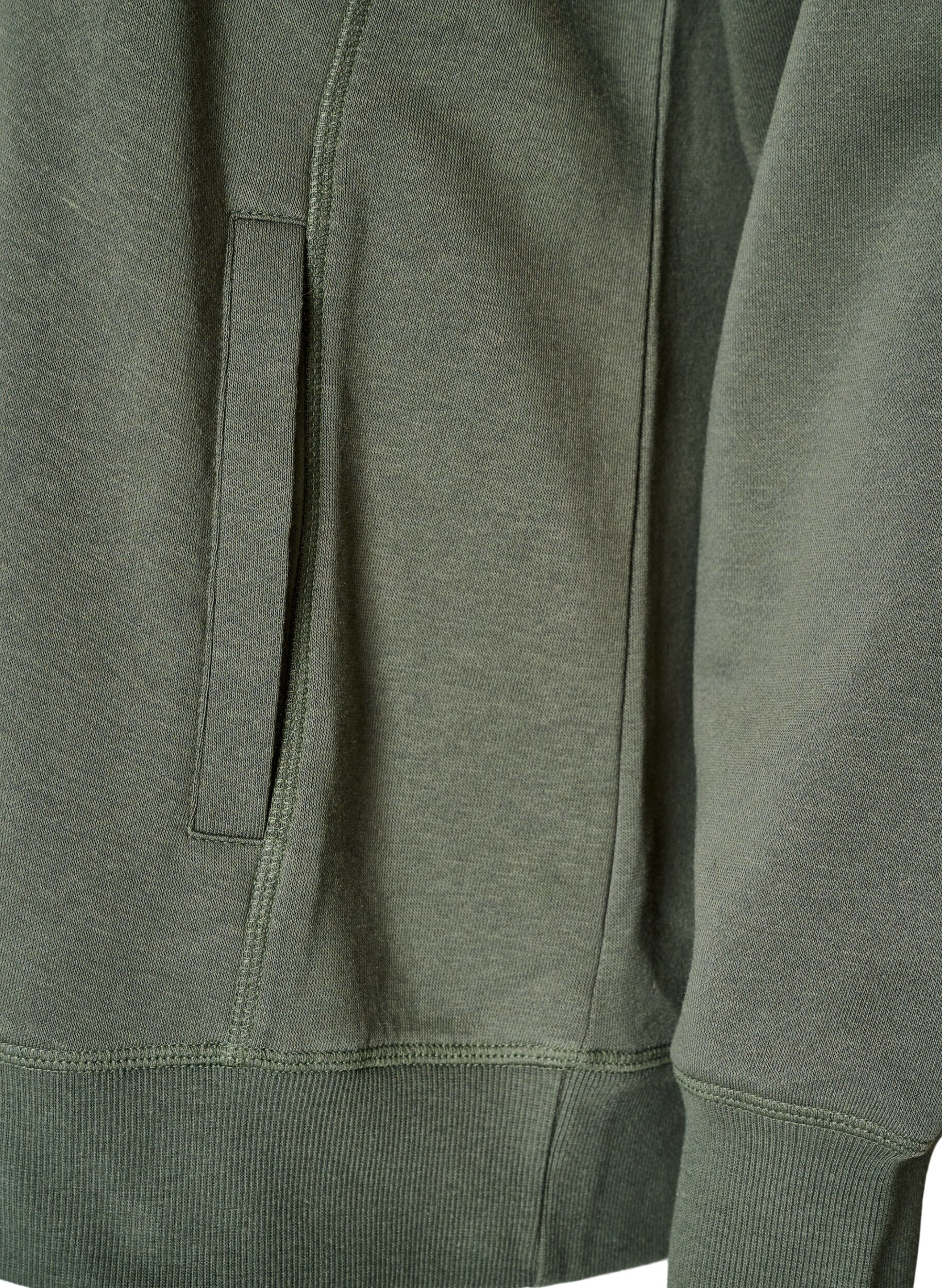 ZizziBluza z wysokim kolnierzem i kieszeniami, Zielony, Packshot image number 3