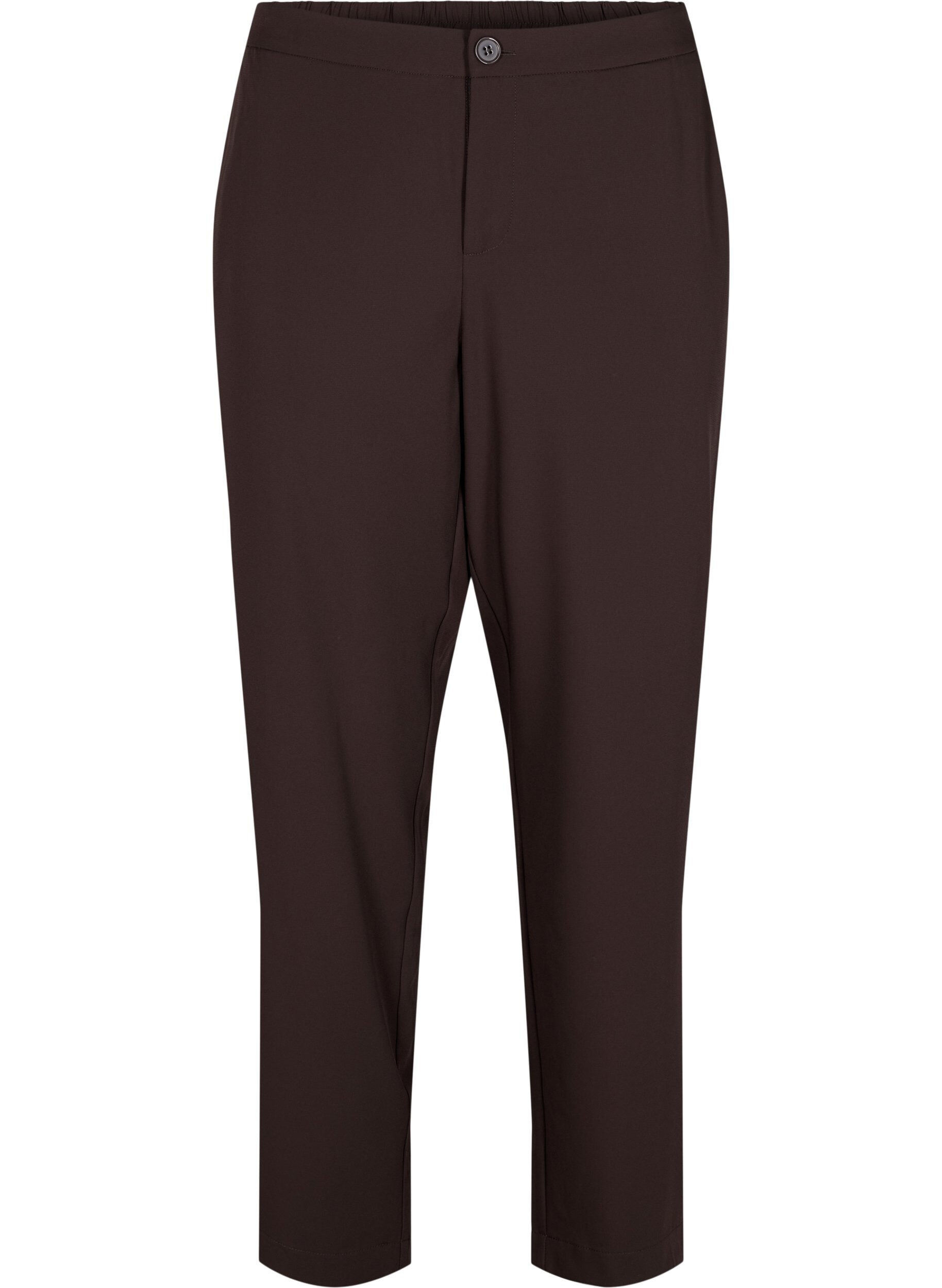 Zizzi Classic trousers with pockets, Java, Packshot image number 0