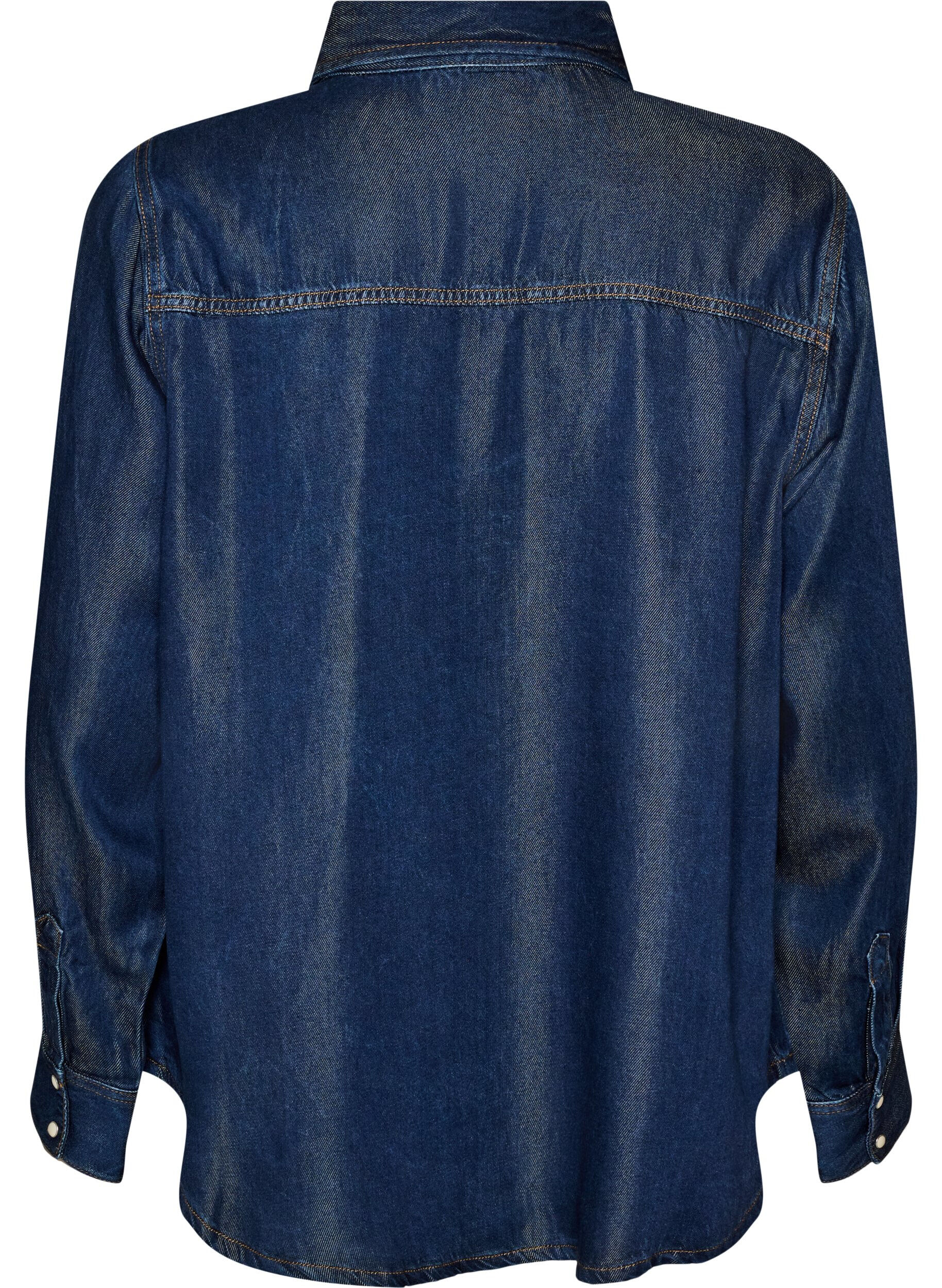 ZizziKoszula z denimu z lyocellu zapinana na zatrzaski, Niebieskie, Packshot image number 1