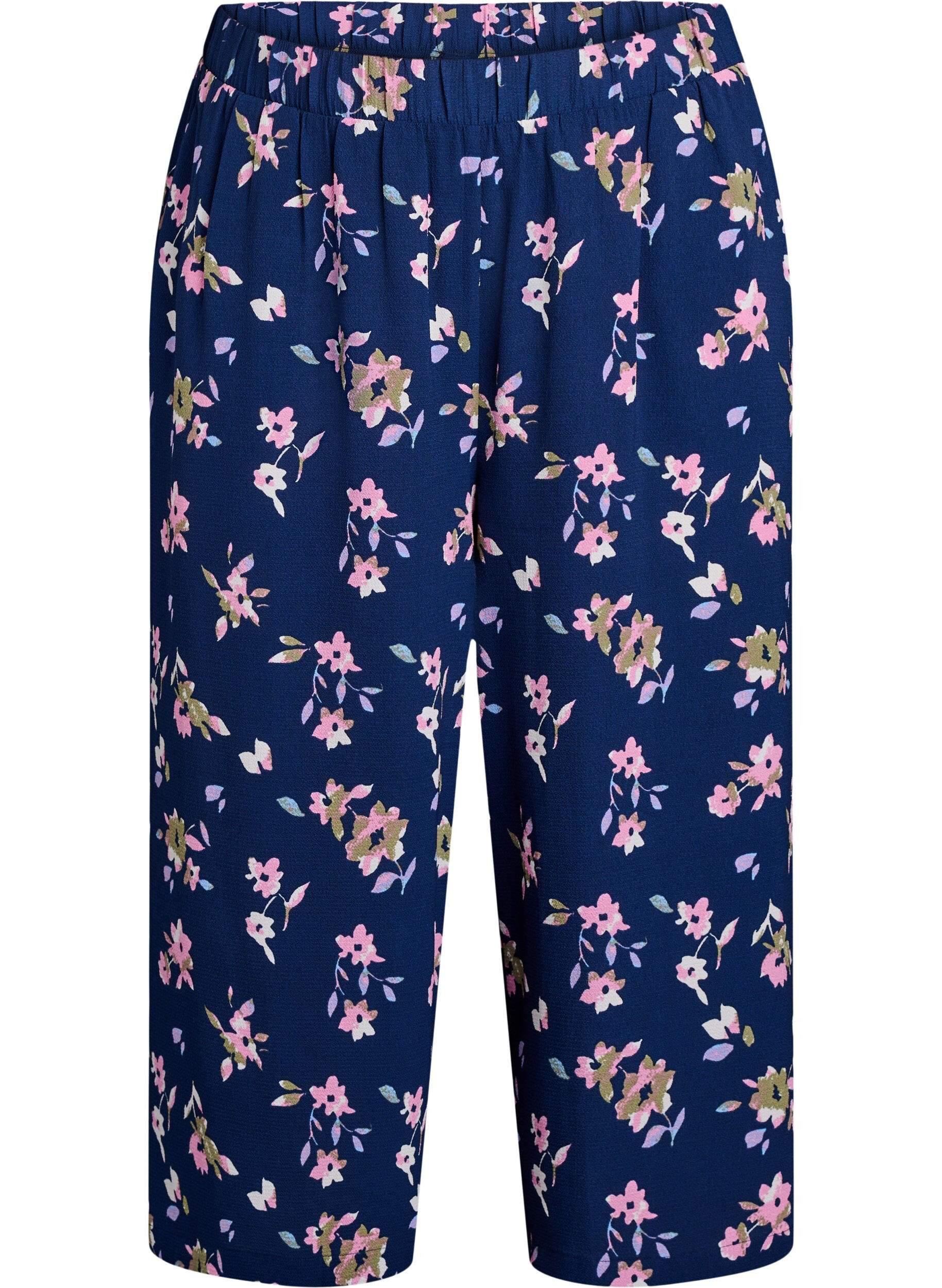 ZizziSpodnie culotte z nadrukiem, Niebieskie, Packshot image number 0