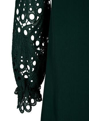 Wiskozowa sukienka z szydelkowymi rekawami, Scarab, Packshot image number 3