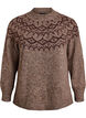 Sweter w norweski wz&oacute;r, Brązowy, Packshot image number 0