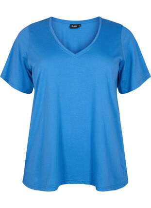 Flash - koszulka z dekoltem w szpic, Ultramarine, Packshot image number 0