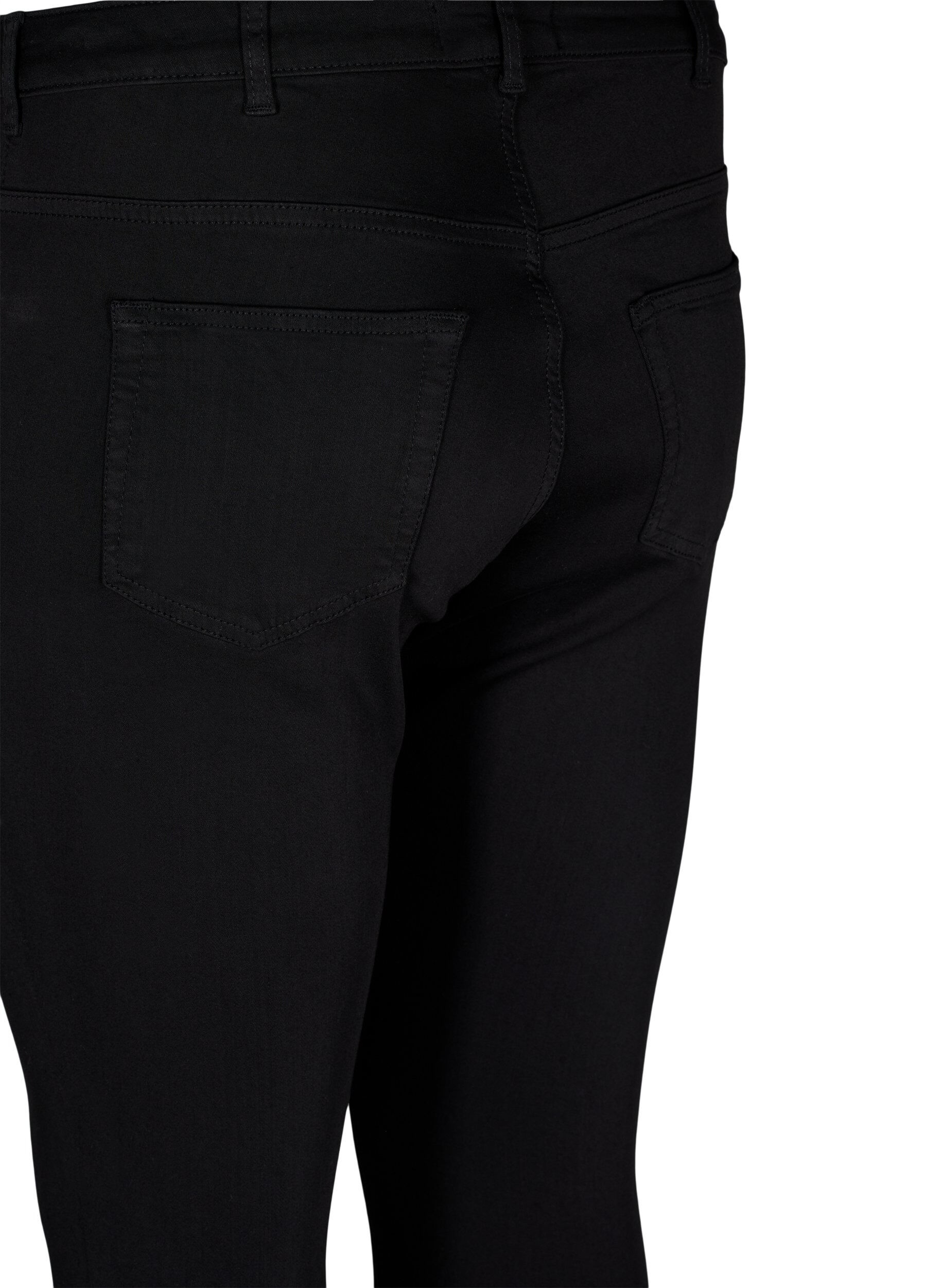 Zizzi Jeansy Stay Black Amy z&nbsp;wysokim stanem, Black, Packshot image number 3