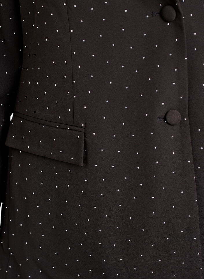 Marynarka z cyrkoniami, Czarne, Packshot image number 2