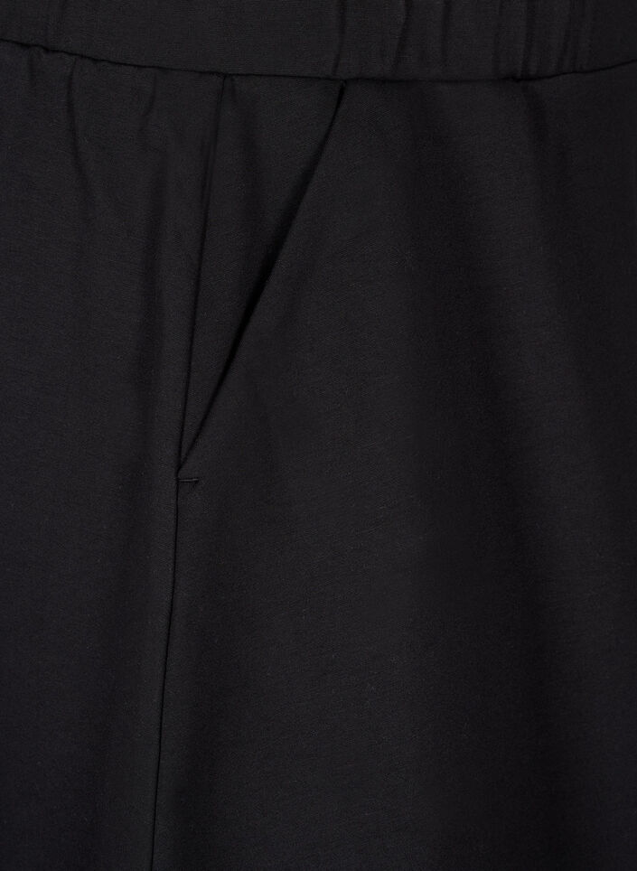 Sp&oacute;dnica typu skater z wiskozy, Czarne, Packshot image number 3