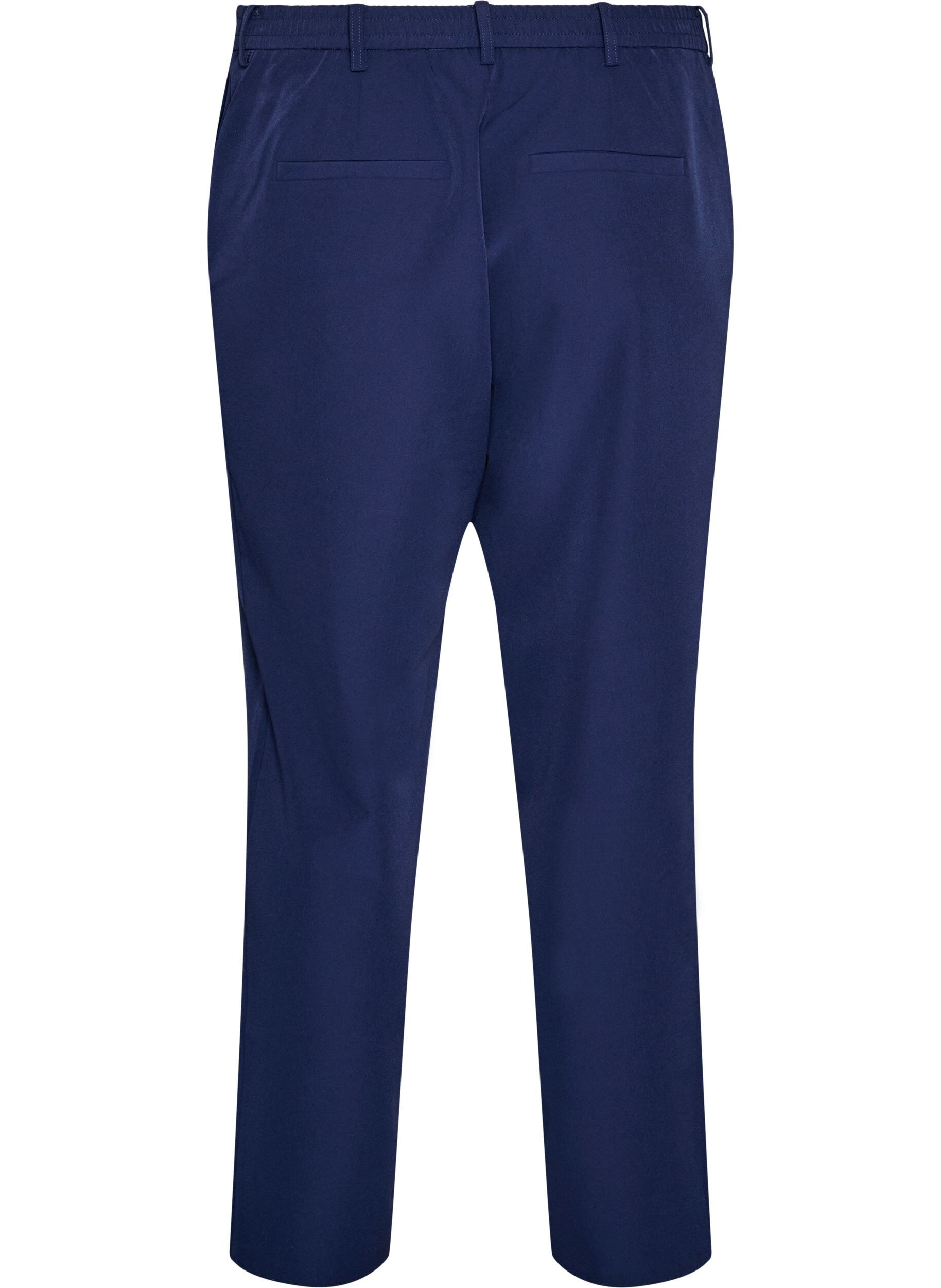 ZizziTrousers with pockets and straight legs, Blue, Packshot image number 1