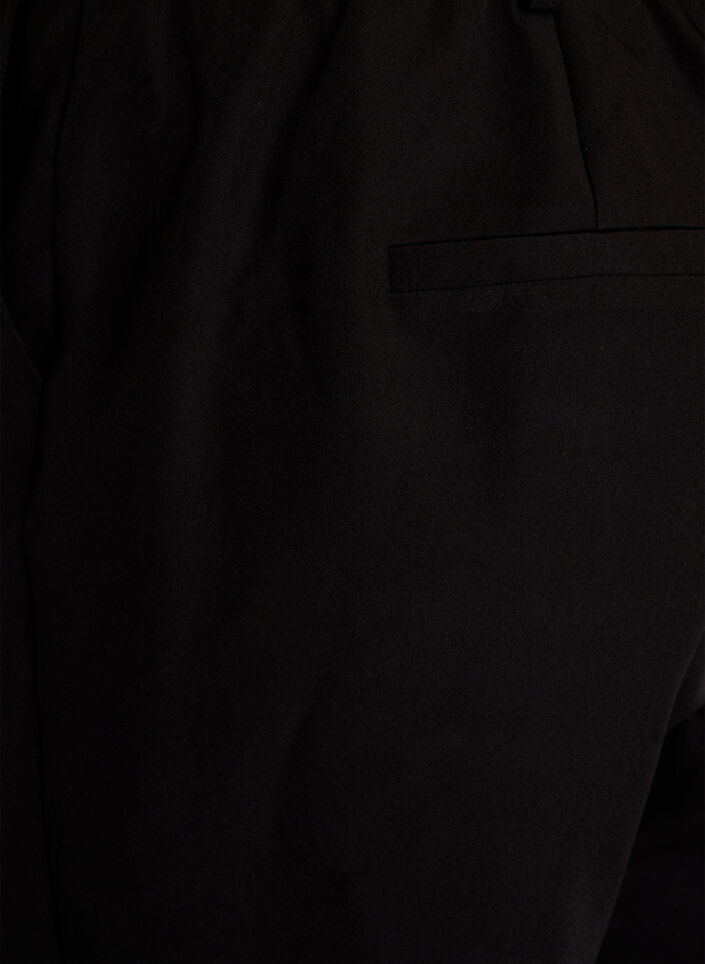 Spodnie z kieszeniami i prostymi nogawkami, Czarne, Packshot image number 2