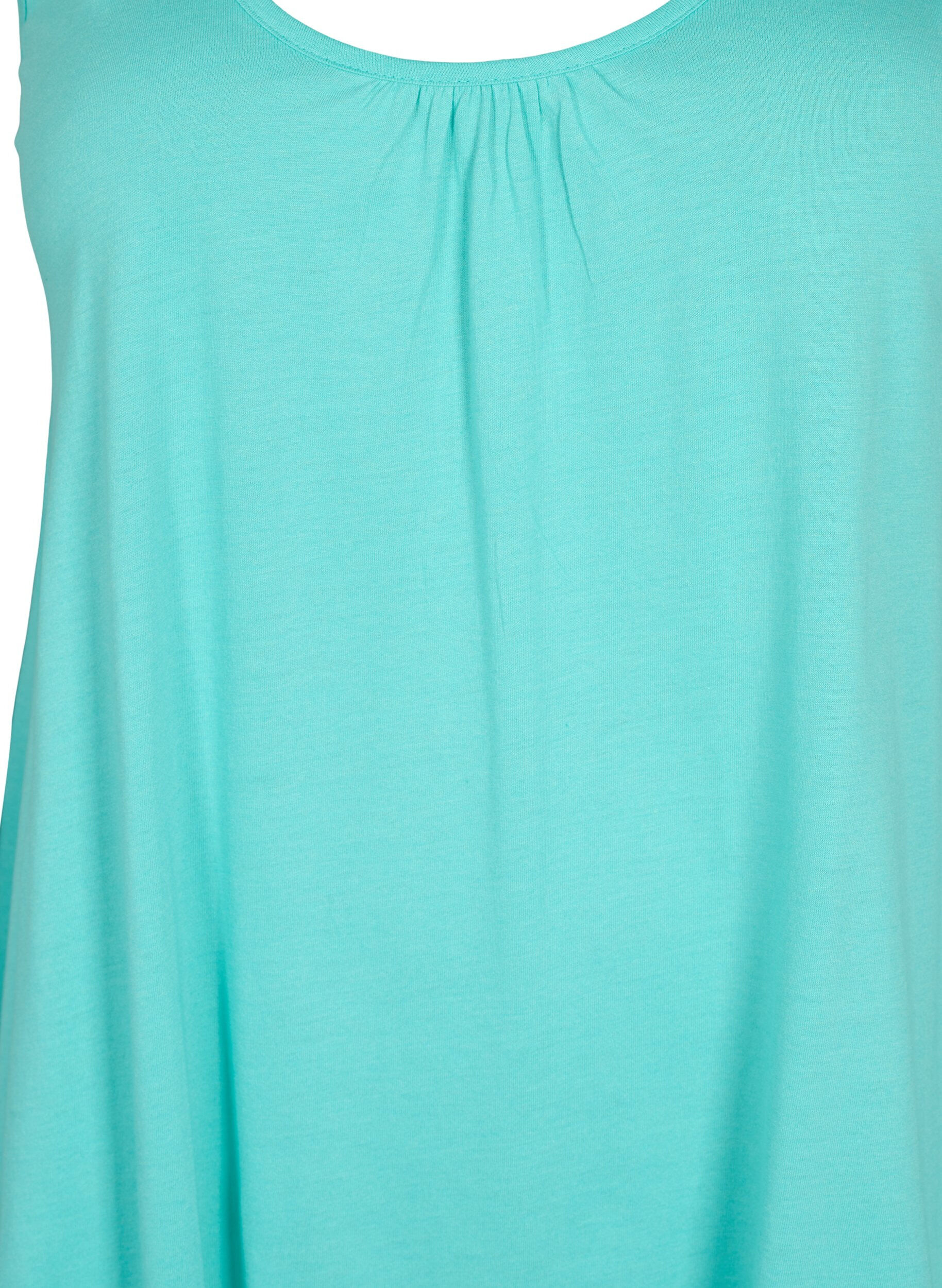 Zizzi Top w ksztalcie litery A z okraglym dekoltem, Turquoise, Packshot image number 2
