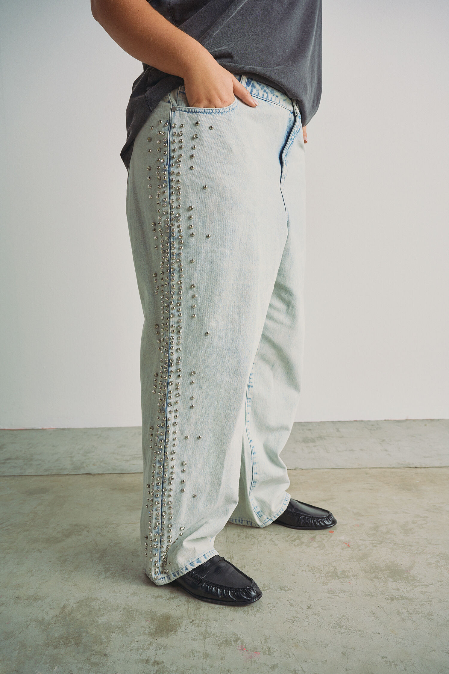 Zizzi Dżinsy z detalami, , Model