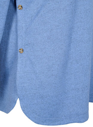 Melanzowa bluzka z guzikami, Colony Blue Melange, Packshot image number 3