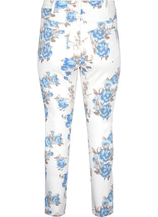 Bardzo waskie jeansy Amy z kwiatowym nadrukiem, White B.AOP, Packshot image number 1