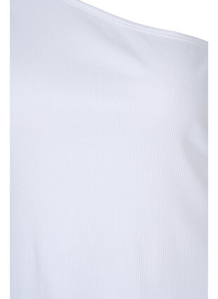 Bawelniany top na jedno ramie, Bright White, Packshot image number 2