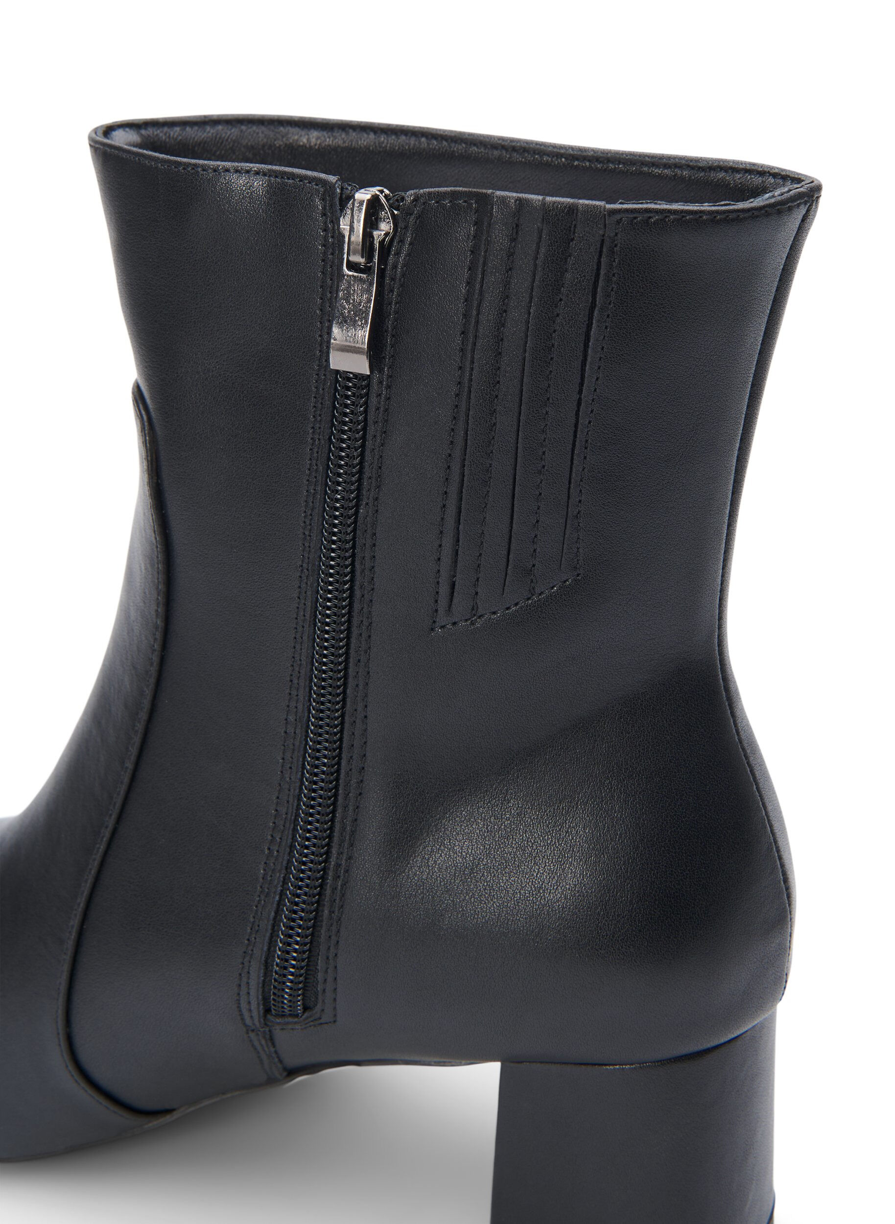 Zizzi Szerokie - Sk&oacute;rzane buty na obcasie, Black, Packshot image number 4