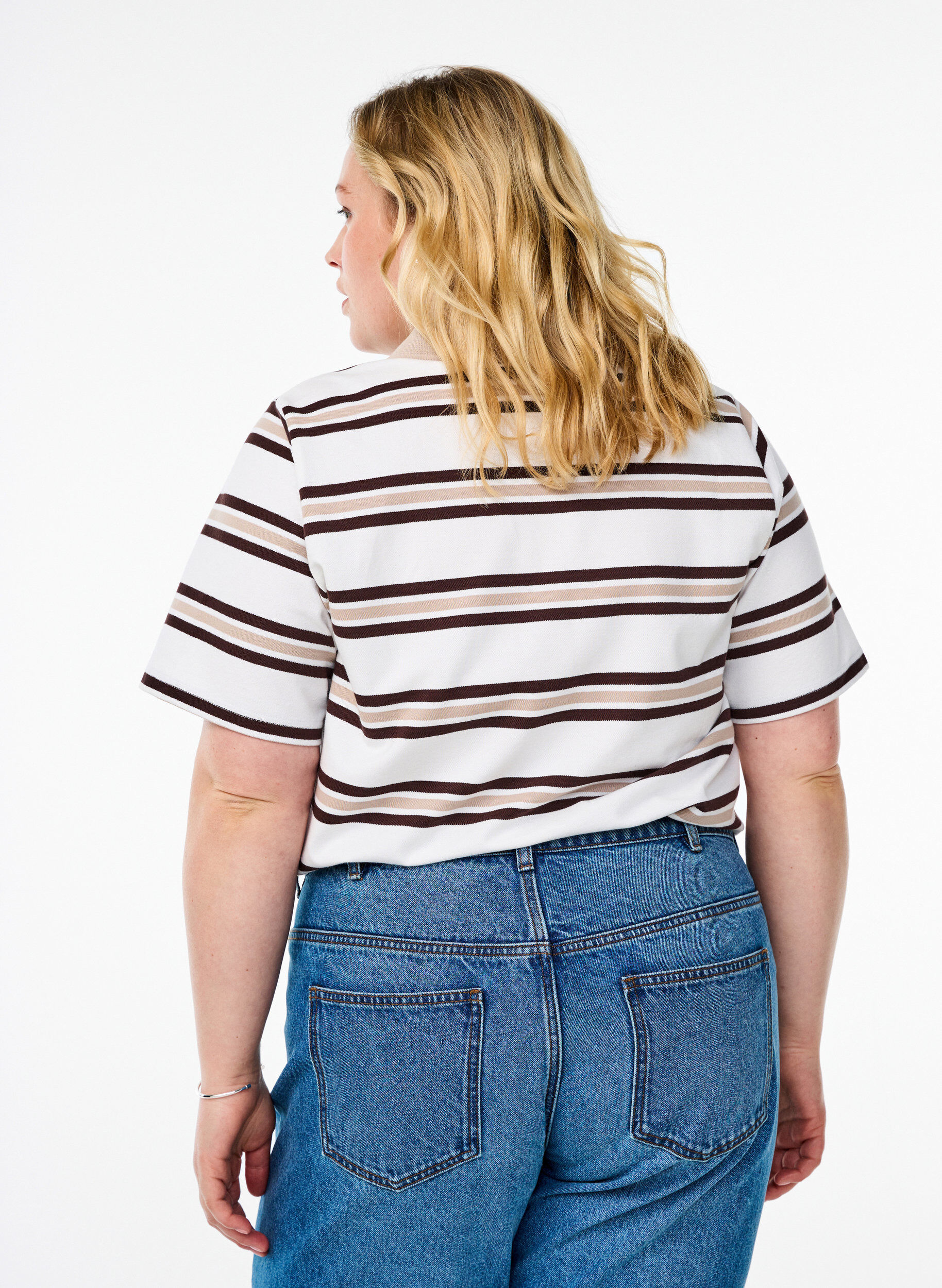 Zizzi Koszulka polo z kr&oacute;tkim rekawem, Biały, Model image number 2