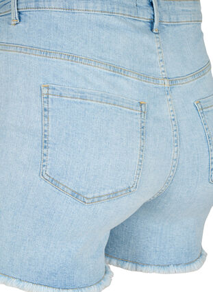 Szorty jeansowe z wytwornymi detalami, Light Blue Denim, Packshot image number 3