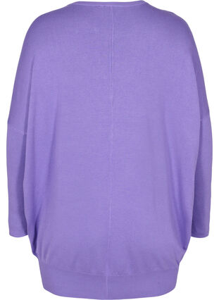 Dzianinowy sweter z okraglym dekoltem, Paisley Purple, Packshot image number 1