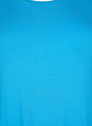Wiskozowa sukienka midi z krótkimi rekawami, Ibiza Blue, Packshot image number 2