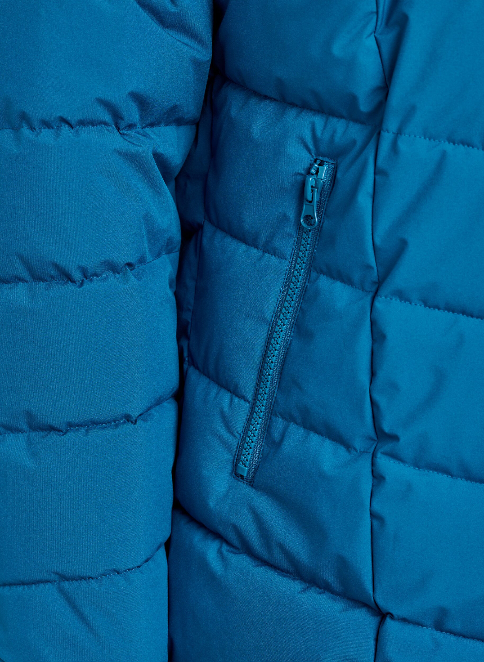 ZizziKr&oacute;tka kurtka puchowa z kapturem, Niebieskie, Packshot image number 3