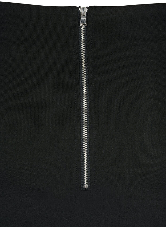 Dopasowana spódnica z rozcieciem, Black, Packshot image number 3