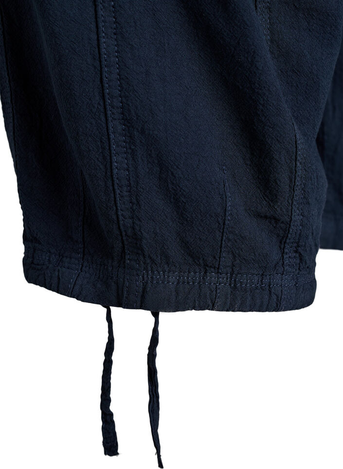 Bawelniane spodnie capri, Niebieskie, Packshot image number 3
