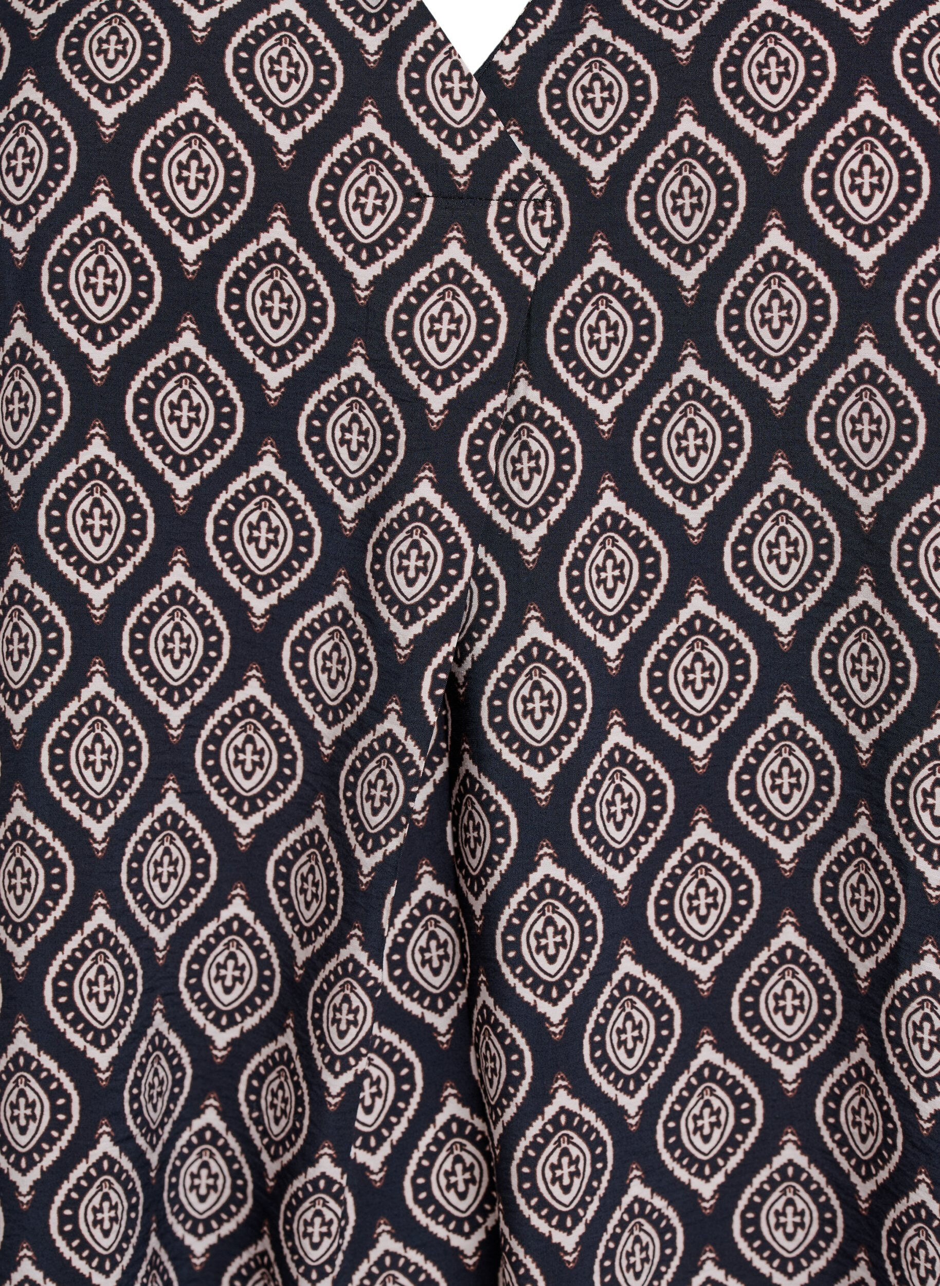 ZizziWiskozowa sukienka z dekoltem w szpic, Niebieskie, Packshot image number 2