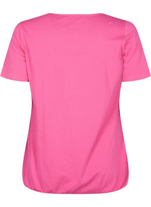 Bawelniana koszulka z krótkim rekawem, Shocking Pink, Packshot image number 1