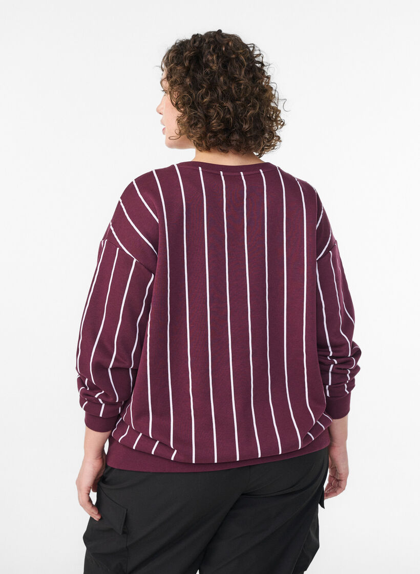 Bluza z nadrukiem z napisem, Czerwony, Model image number 2