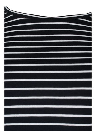 Podstawowa koszulka bawelniana 2-pack, Black/Black Stripe, Packshot image number 3