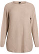 Sweter z dzianiny z ukosnym wzorem i rekawami raglanowymi, Beżowy, Packshot image number 0