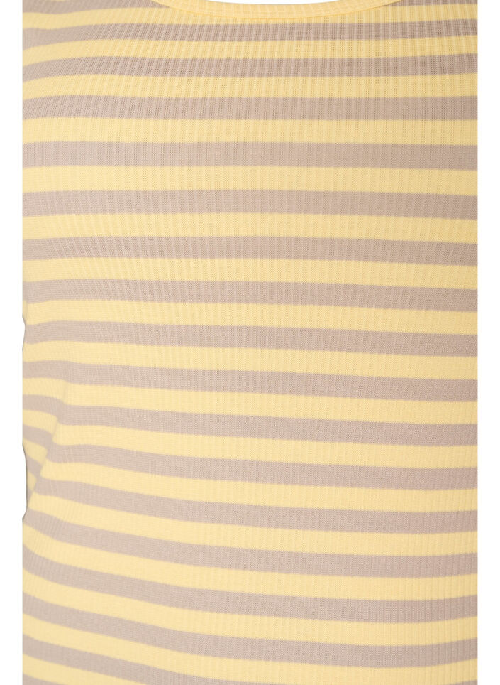 Tank top w paski o prazkowanej strukturze, Ż&oacute;łty, Packshot image number 2