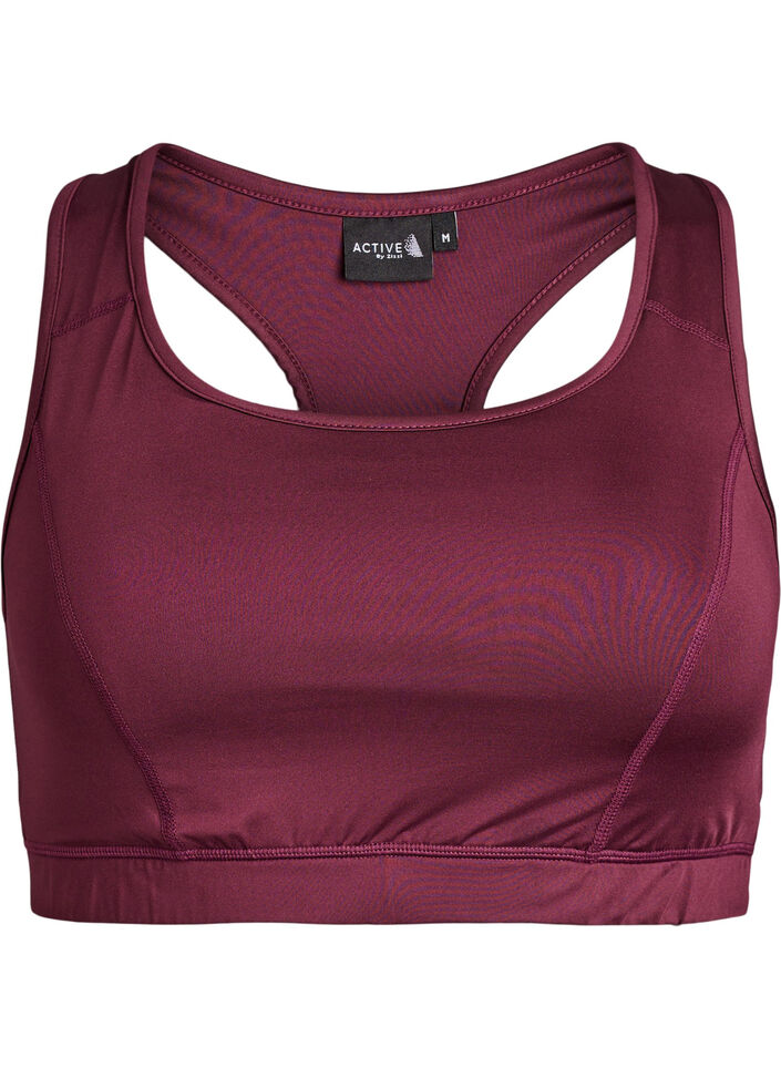 Biustonosz sportowy z tylem typu racerback, Czerwony, Packshot image number 0