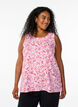 Top bez rekaw&oacute;w z tekstura, R&oacute;żowy, Model image number 0