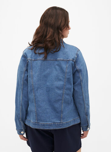 FLASH – kurtka jeansowa z elastycznej mieszanki bawelnianej, Blue Denim, Model image number 1