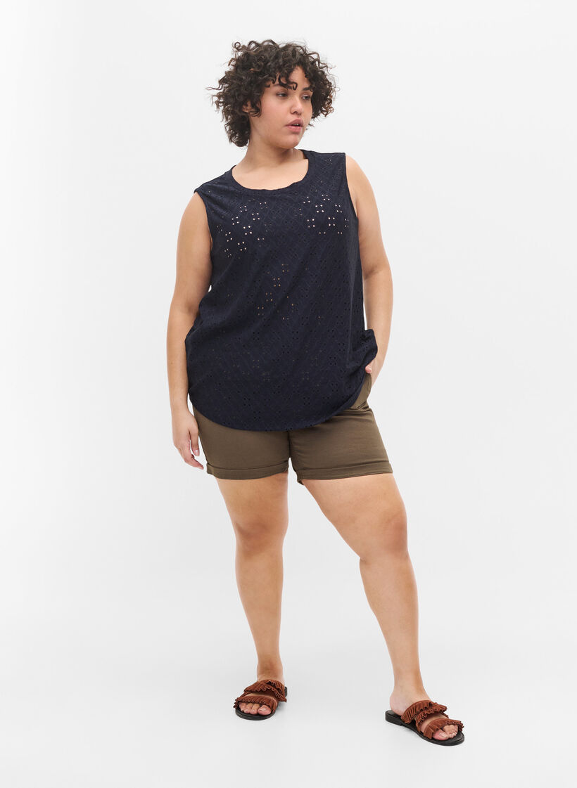 Top with broderie anglaise, Night Sky, Model image number 2