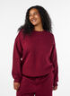 Bluza z nadrukiem tekstowym, Czerwony, Model image number 0