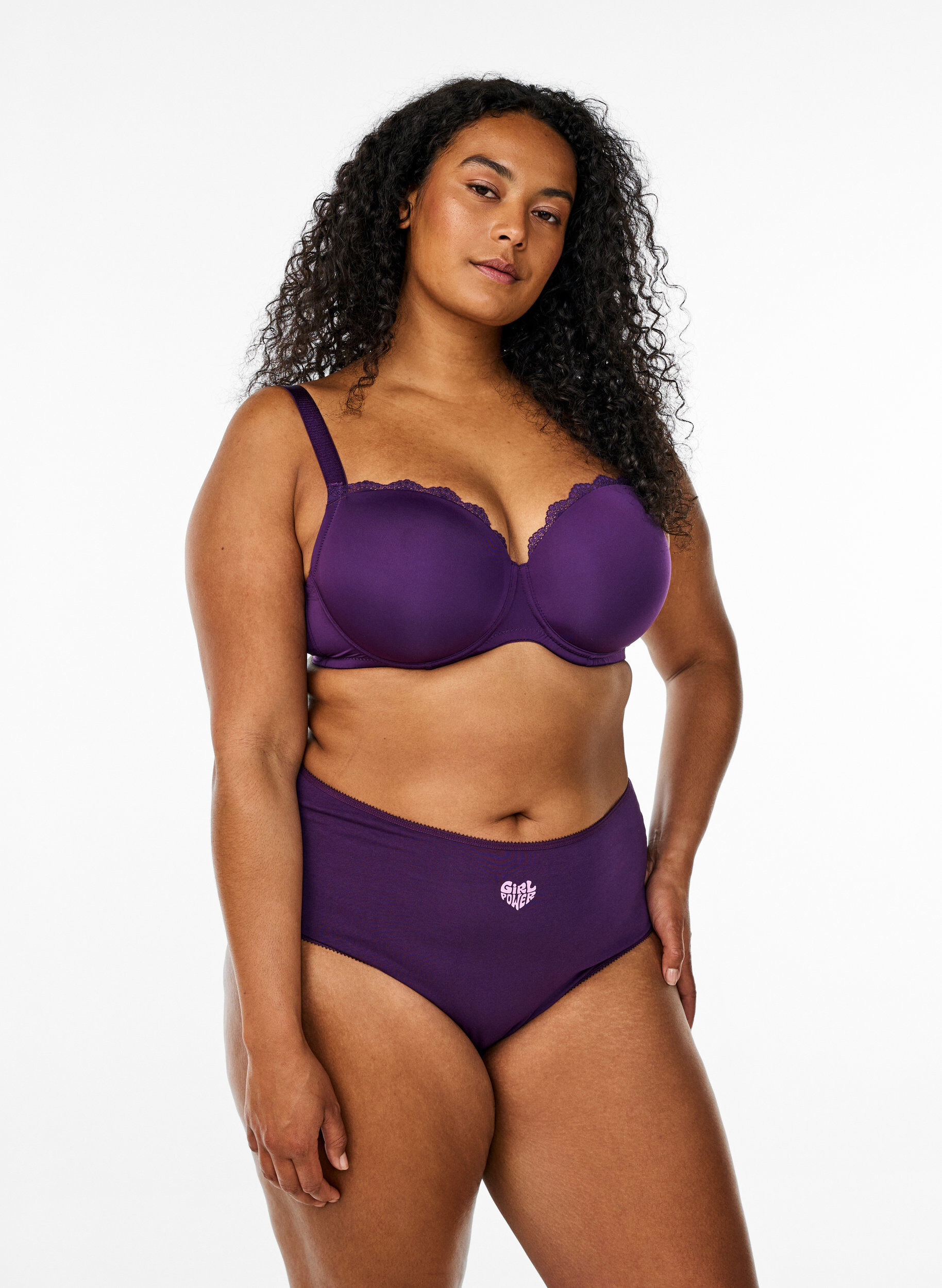 Zizzi 7-pak majtek typu hipster z regularnym stanem, Fioletowy, Model image number 0