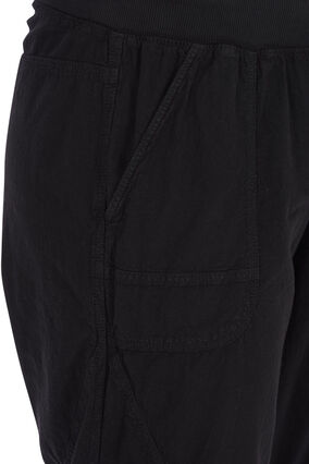 Bawelniane spodnie o luznym kroju, Black, Packshot image number 2