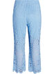 Koronkowe spodnie z wysokim stanem proste, Niebieskie, Packshot image number 1