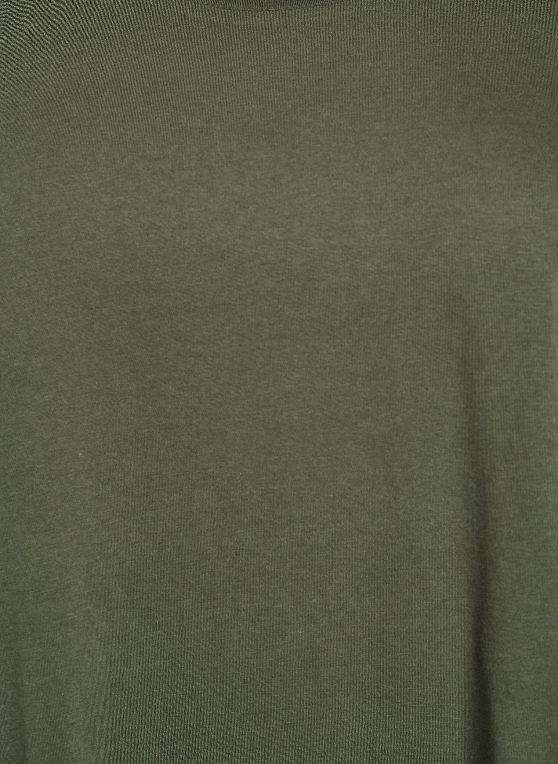 Zizzi T-shirt z kr&oacute;tkim rekawem z mieszanki bawelny, Zielony, Packshot image number 2