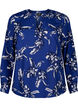 Flash – bluzka z dlugim rekawem i nadrukiem, Navy Blazer Flower, Packshot image number 0