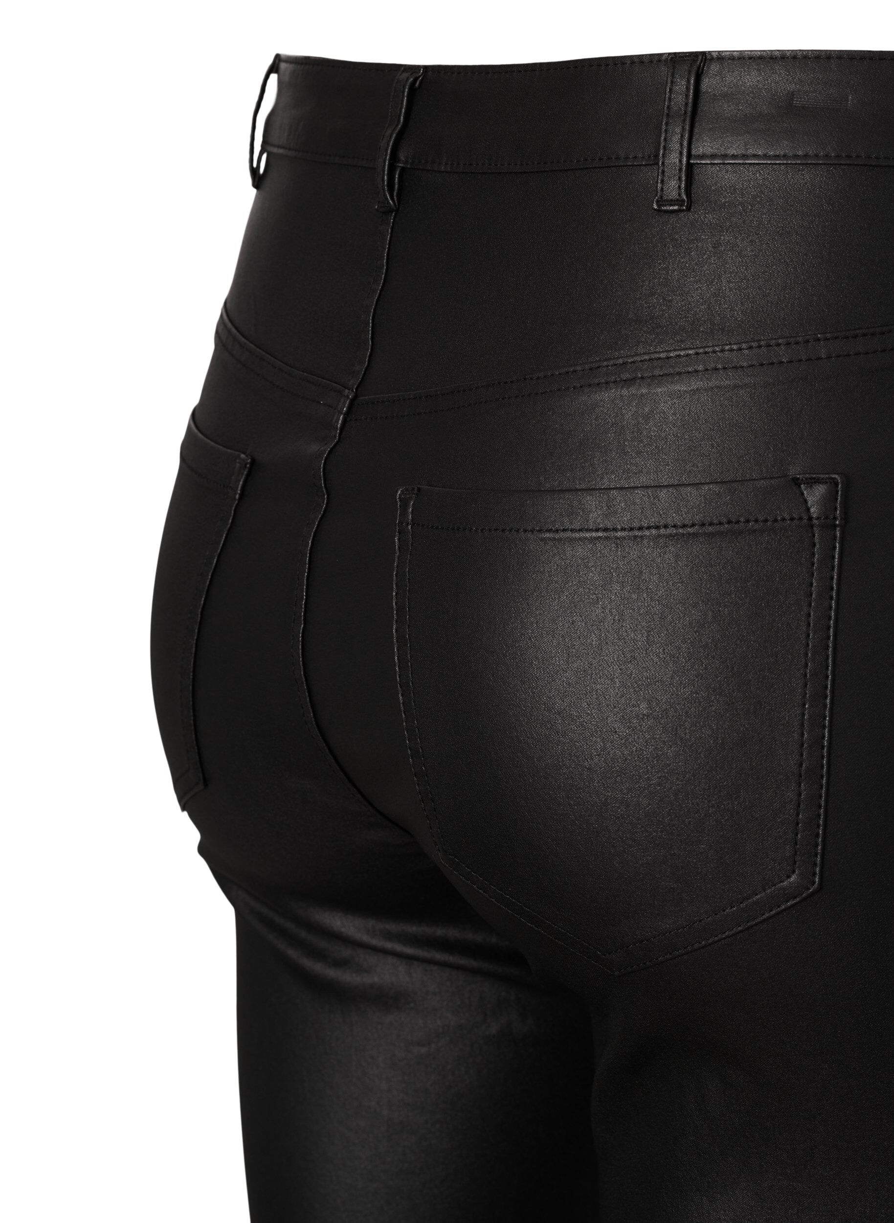 Zizzi Powlekane dzinsy Ellen typu bootcut, Black, Packshot image number 3