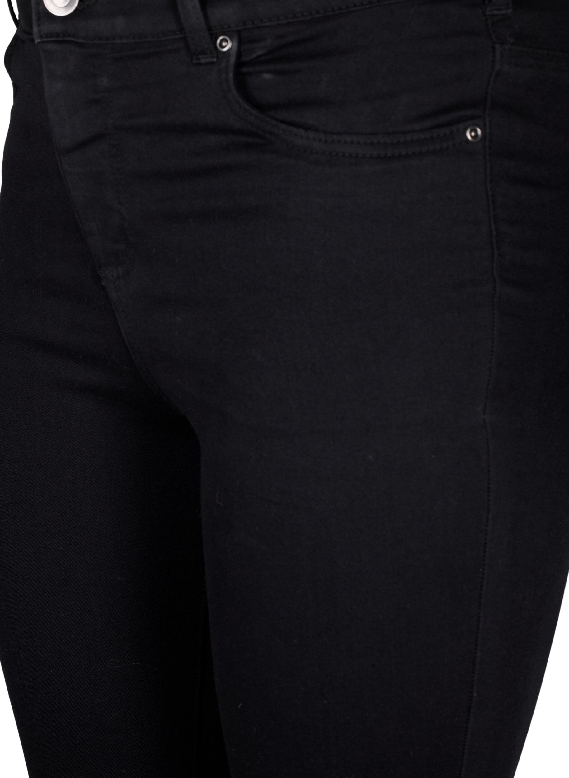 Zizzi Super slim jeans with high waist, Black, Packshot image number 2