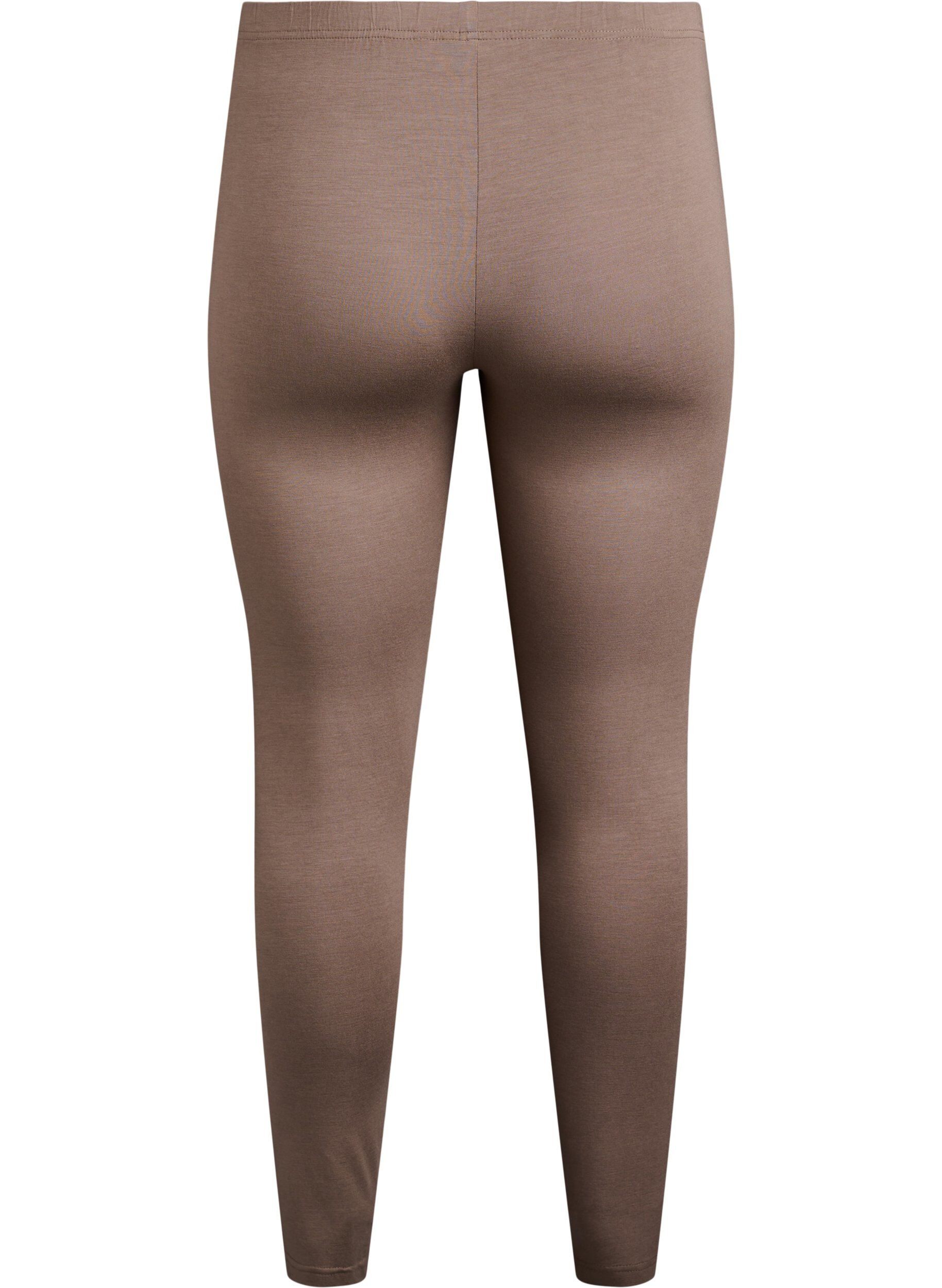 Zizzi Legginsy basic z wiskozy, Brązowy, Packshot image number 1