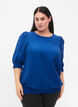 Marszczona bluzka z lyocellu (TENCEL™), Strong Blue, Model image number 0