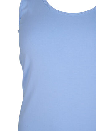 Podstawowy top bawelniany w jednolitym kolorze, Serenity, Packshot image number 2