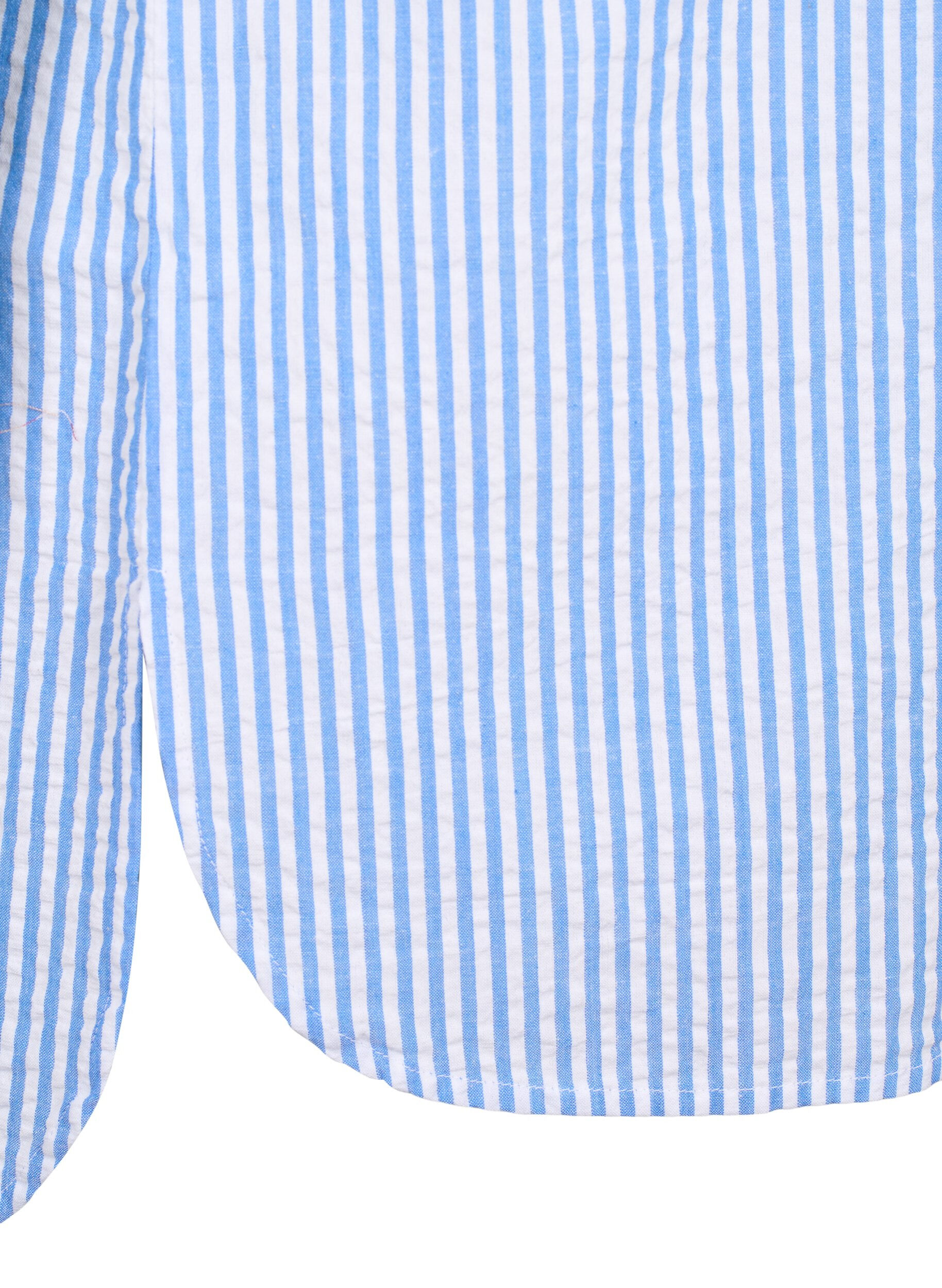 Zizzi Koszula w paski z kieszeniami na piersi, Light Blue Stripe , Packshot image number 3