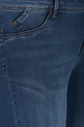Mocno dopasowane jeansy Amy z wysokim stanem, Blue d. washed, Packshot image number 2