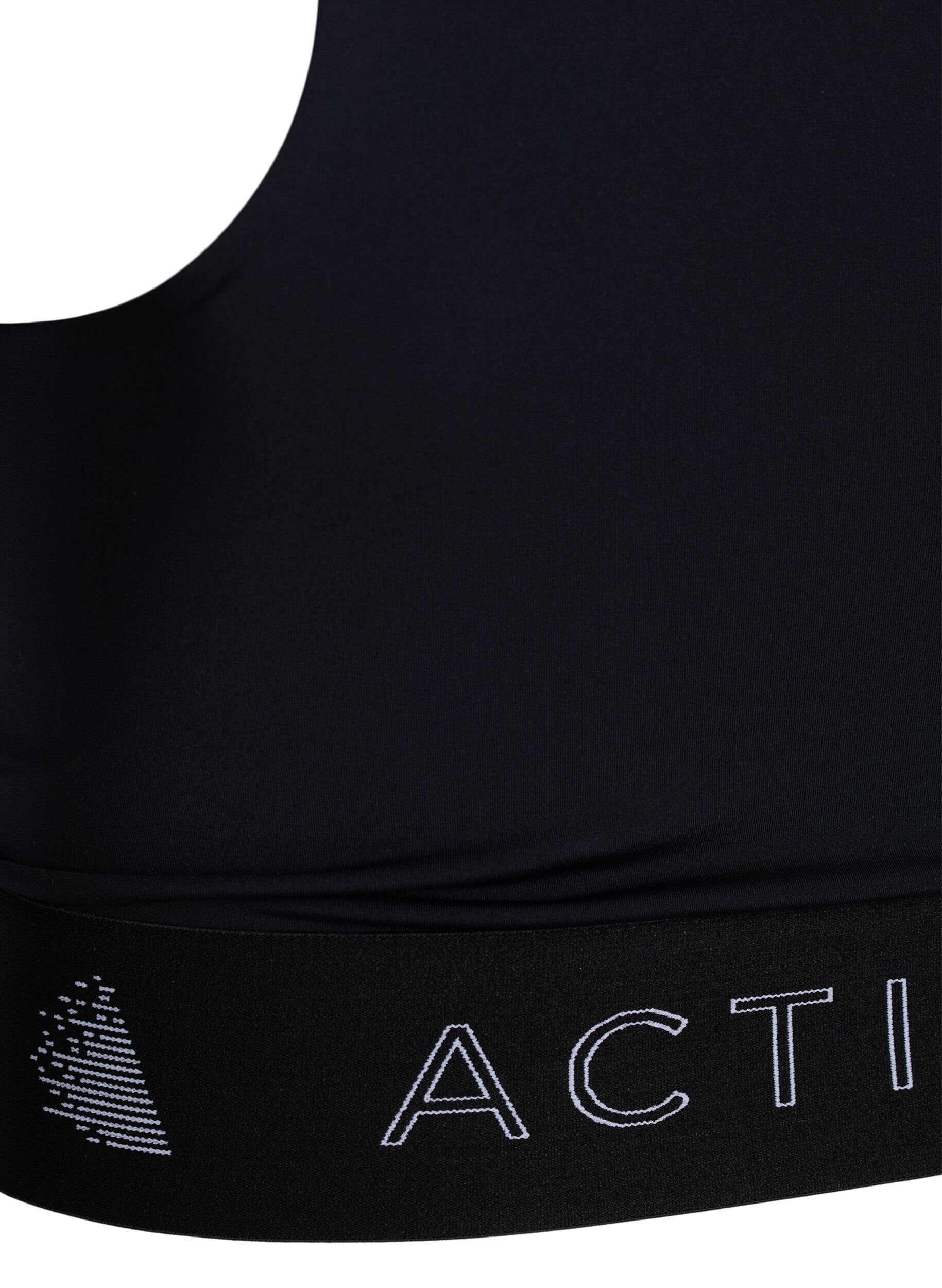 Zizzi Sports bra with cross detail, Black, Packshot image number 3