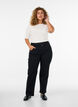 Jeansy Gemma o kroju regular fit z wysokim stanem, Czarne, Model image number 0